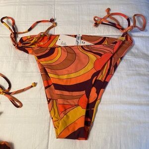 URBAN OUTFITTERS Out From Under Naia Groovy Retro Bikini Bottoms in Orange - XL
